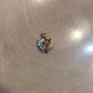 December birthstone "turquoise" heart charm